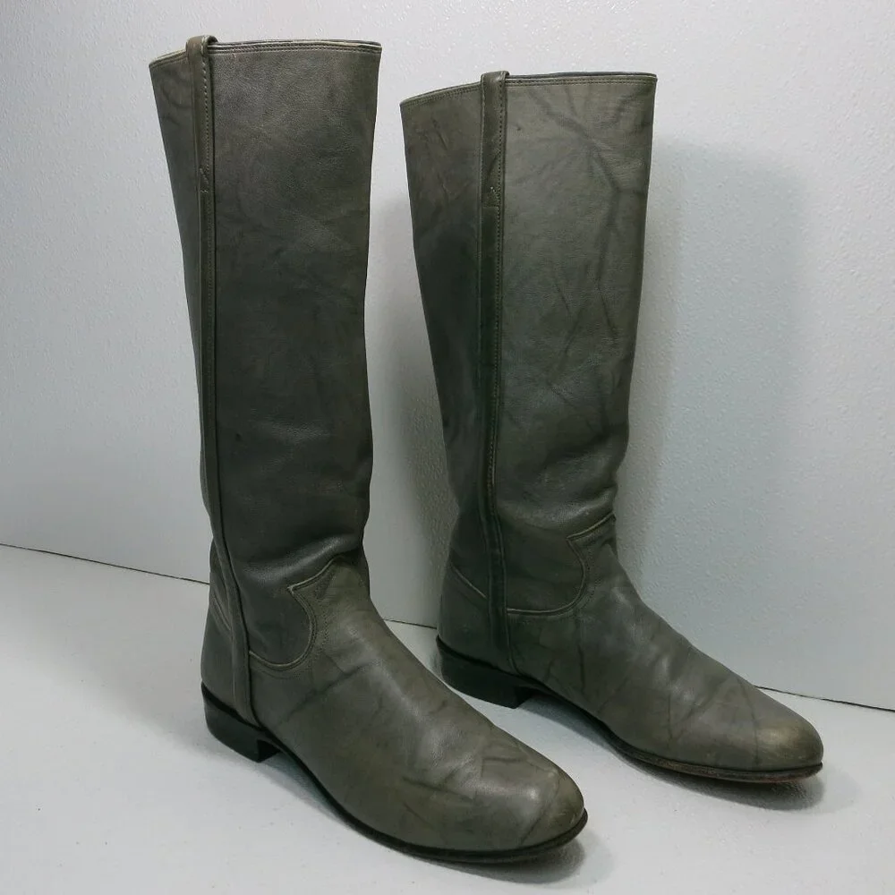 Justin Boots L3739 Glove Leather Tall Riding Equestrian Fashion Boots Sz 7.5 B